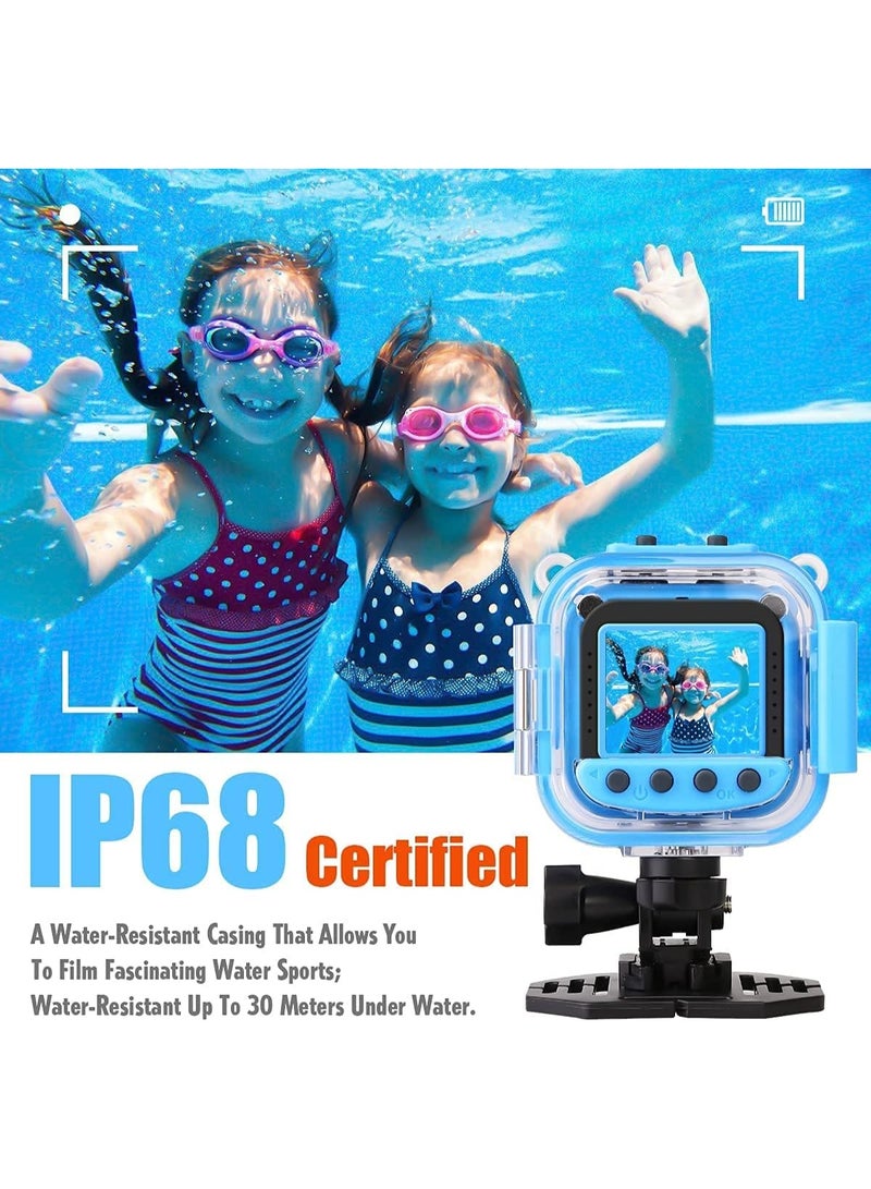 PRINTSHOP4ME Waterproof Digital Camera For Kids With 16 GB Storage Card-HD Video Camera Recorder For Girls And Boys-Durable And Easy-To-Use Underwater Camera For Toddlers - Image 3